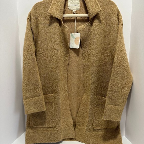 NWT _ THREAD & SUPPLY Cardigan Coat; Color: Camel; Size: XS (Extra Small) - Picture 1 of 4